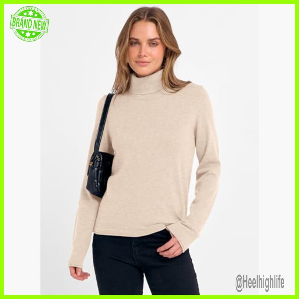 Lightweight Turtleneck Pullover Sweater, Regular … - image 2